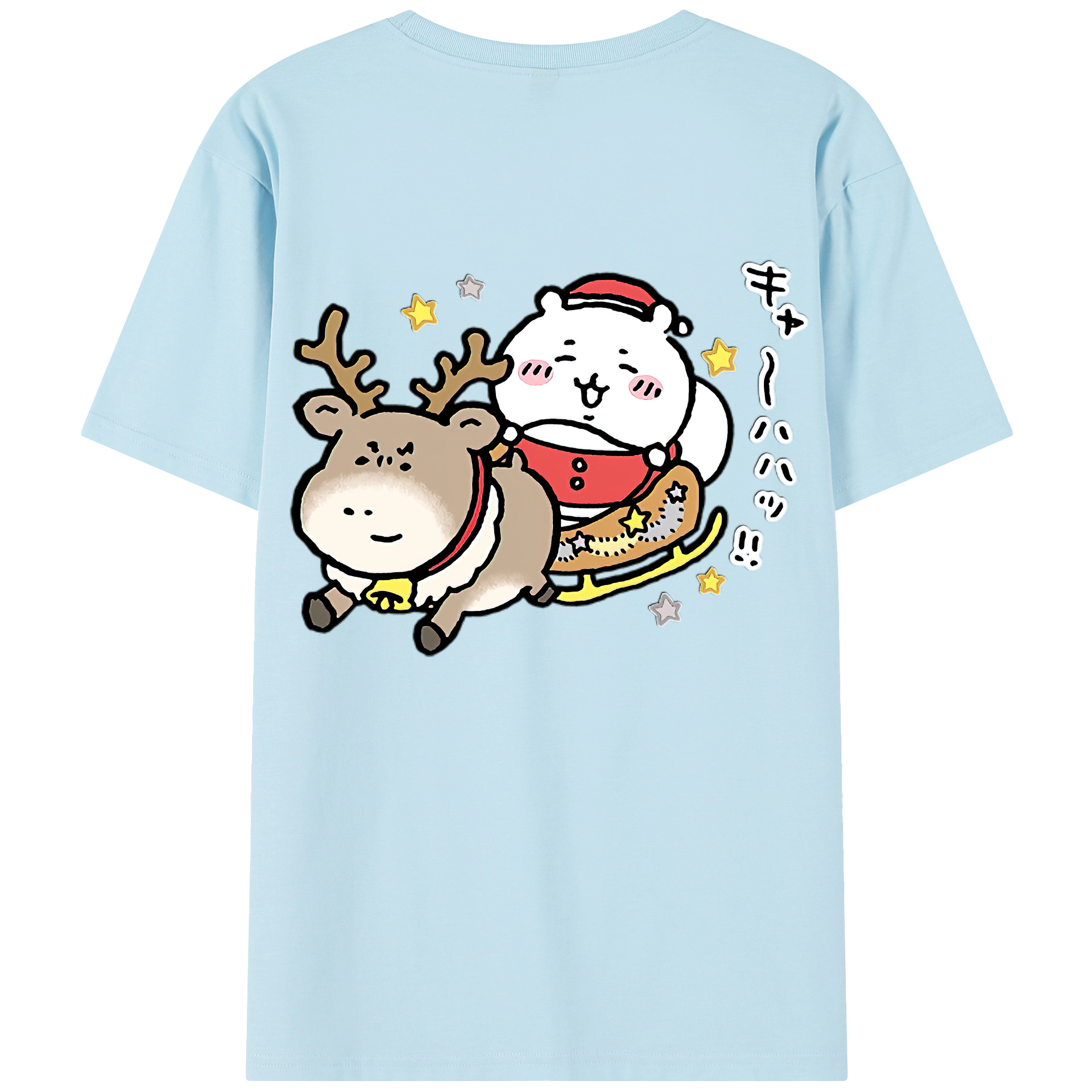 （画像用） ちいかわ ちいかわ Chii-kawa chiikawa 綿100％半袖Tシャツ（背面プリント）